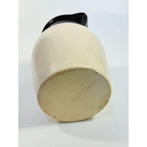 Roseville Stoneware Pitcher Vase RRP Made in USA. Beige/Brown Two Toned Farmhous - Picture 10 of 12